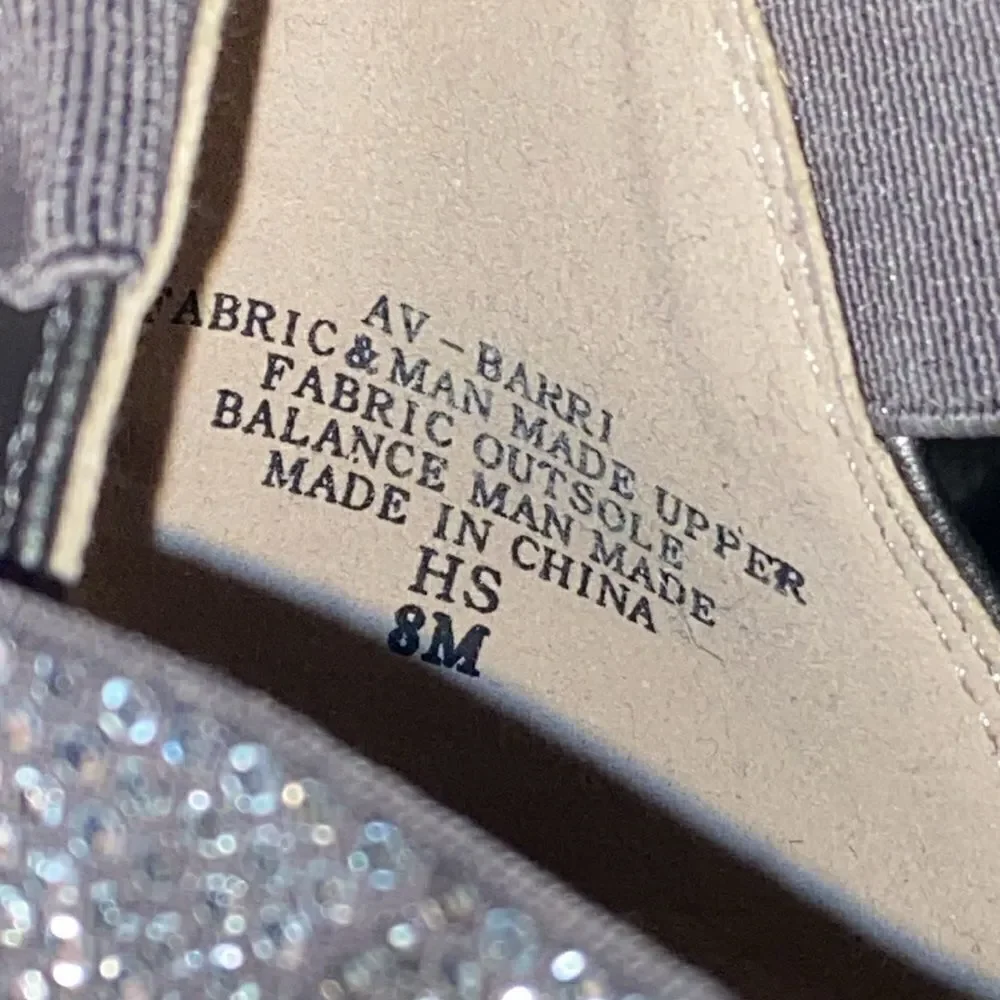 Adrienne Vittadini Barri Espadrille Wedge Sandal Shimmer ladies 8